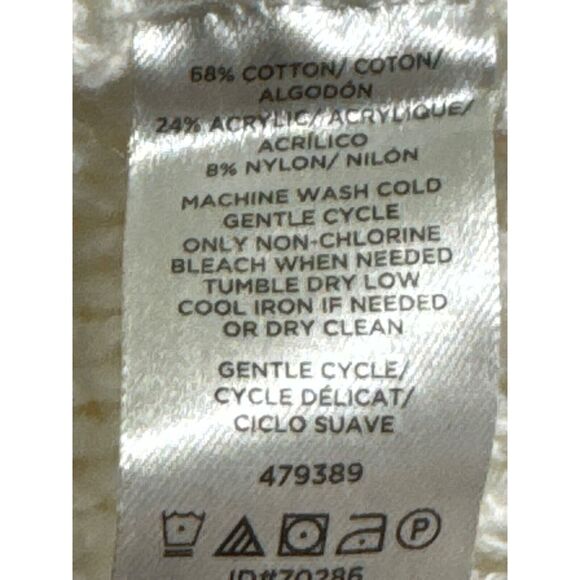 Lou & Grey Loop Stitched Knit White Sweater Raglan Sleeve Women’s XS - Picture 6 of 7